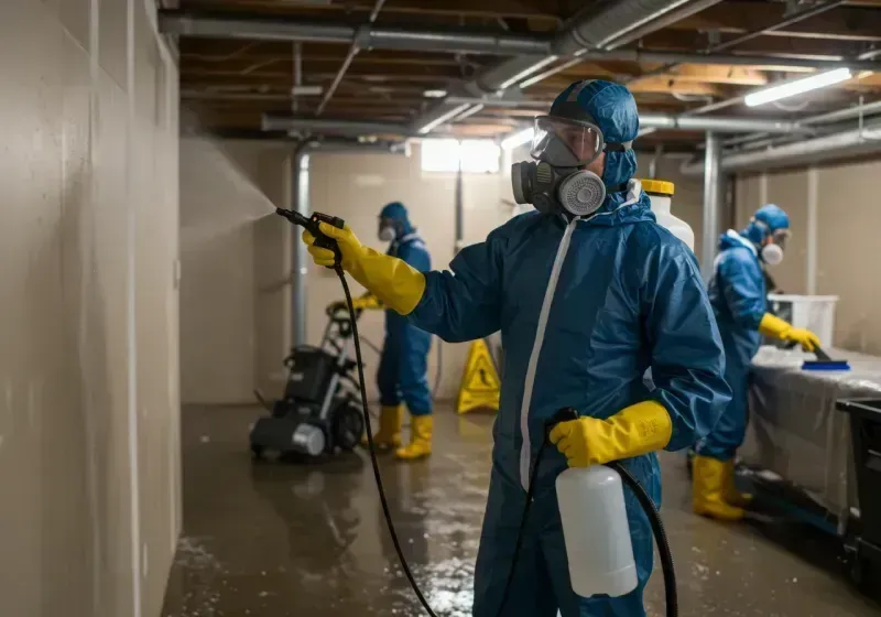 Basement Sanitization and Antimicrobial Treatment process in Winslow, ME